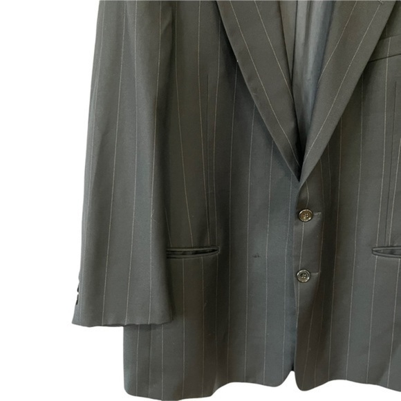 Giorgio Armani for Boyd’s Mens Pinstripe Sport Coat in Navy Sz Approx 44R - Picture 6 of 11